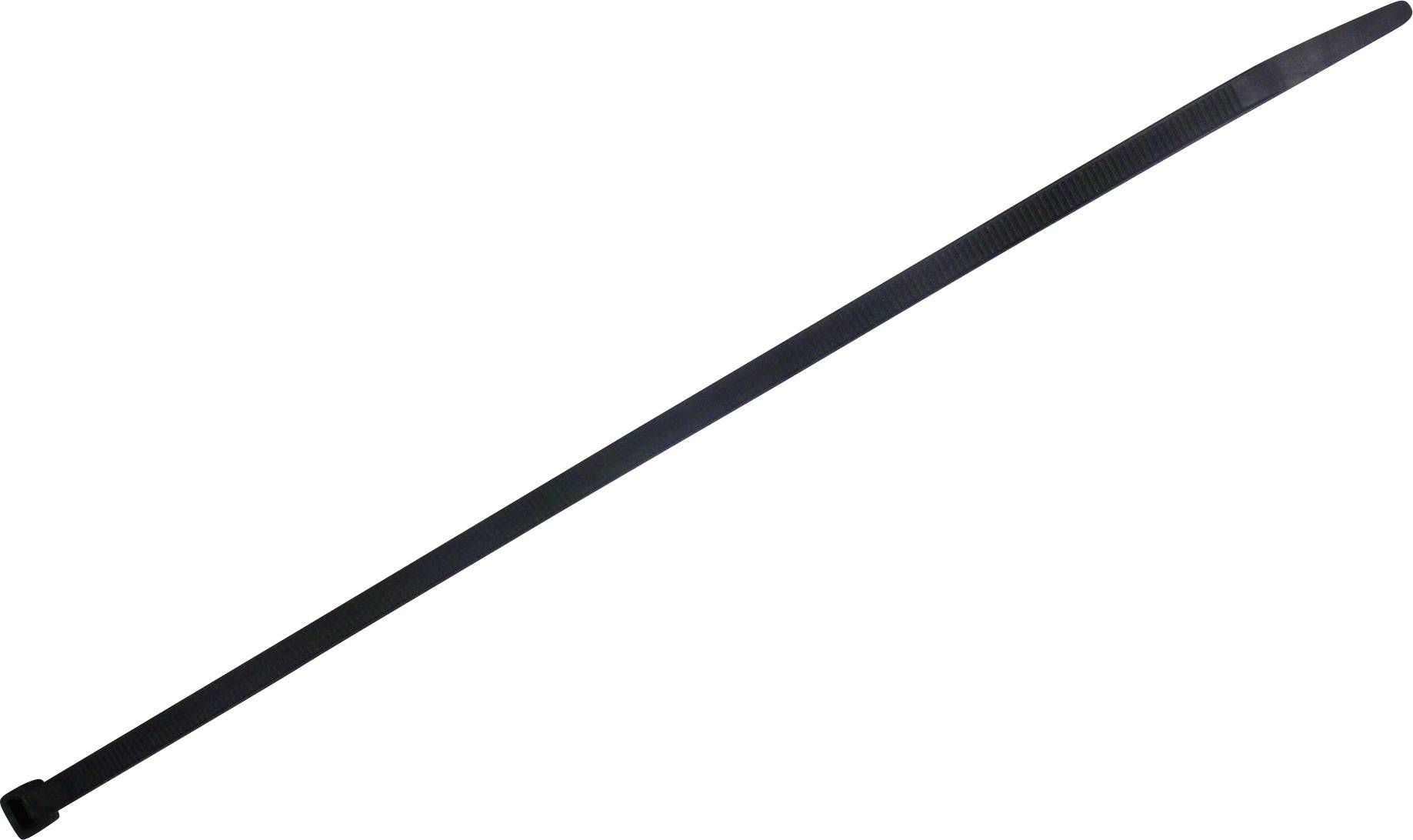 TRU COMPONENTS 1578094 Kabelbinder 600 mm 8.80 mm Schwarz Hitzestabilisiert 100 St.