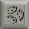 Edizio by Feller 3fach Einsatz Dreifachsteckdose EDIZIOdue Anthrazit 87303.FMI.S.67 1 St.