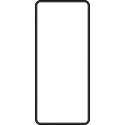 Ein weißes rechteckiges Schild mit schwarzem Rand; kein Text oder Symbole darauf.