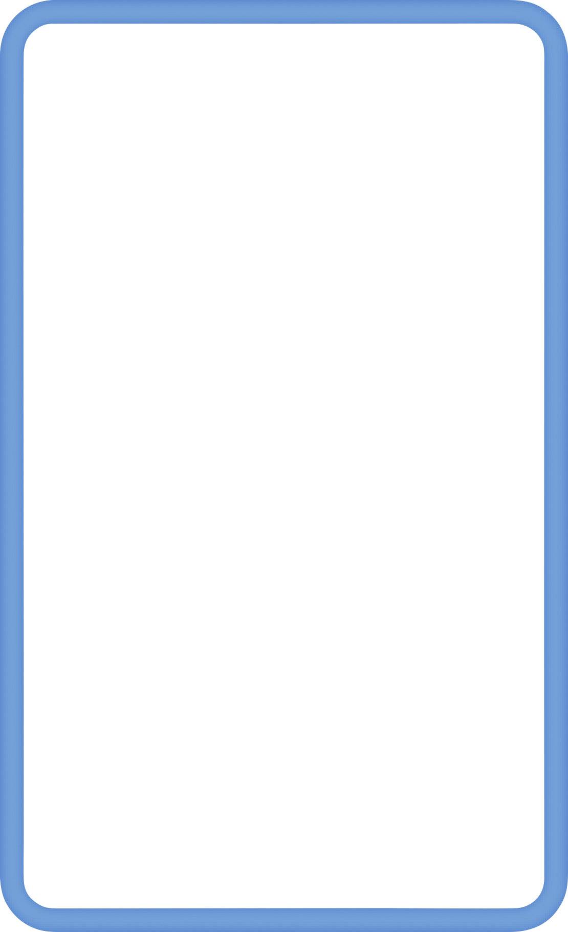 Handybildschirm mit blauer Umrandung, leer und bereit zur Anzeige von Inhalten.