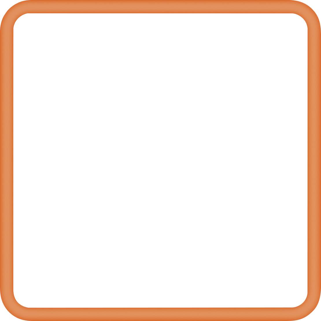 Ein einfaches, orangefarbenes quadratisches Rahmenbild ohne zusätzliche Details oder Inhalte.