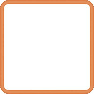 Ein einfaches, orangefarbenes quadratisches Rahmenbild ohne zusätzliche Details oder Inhalte.