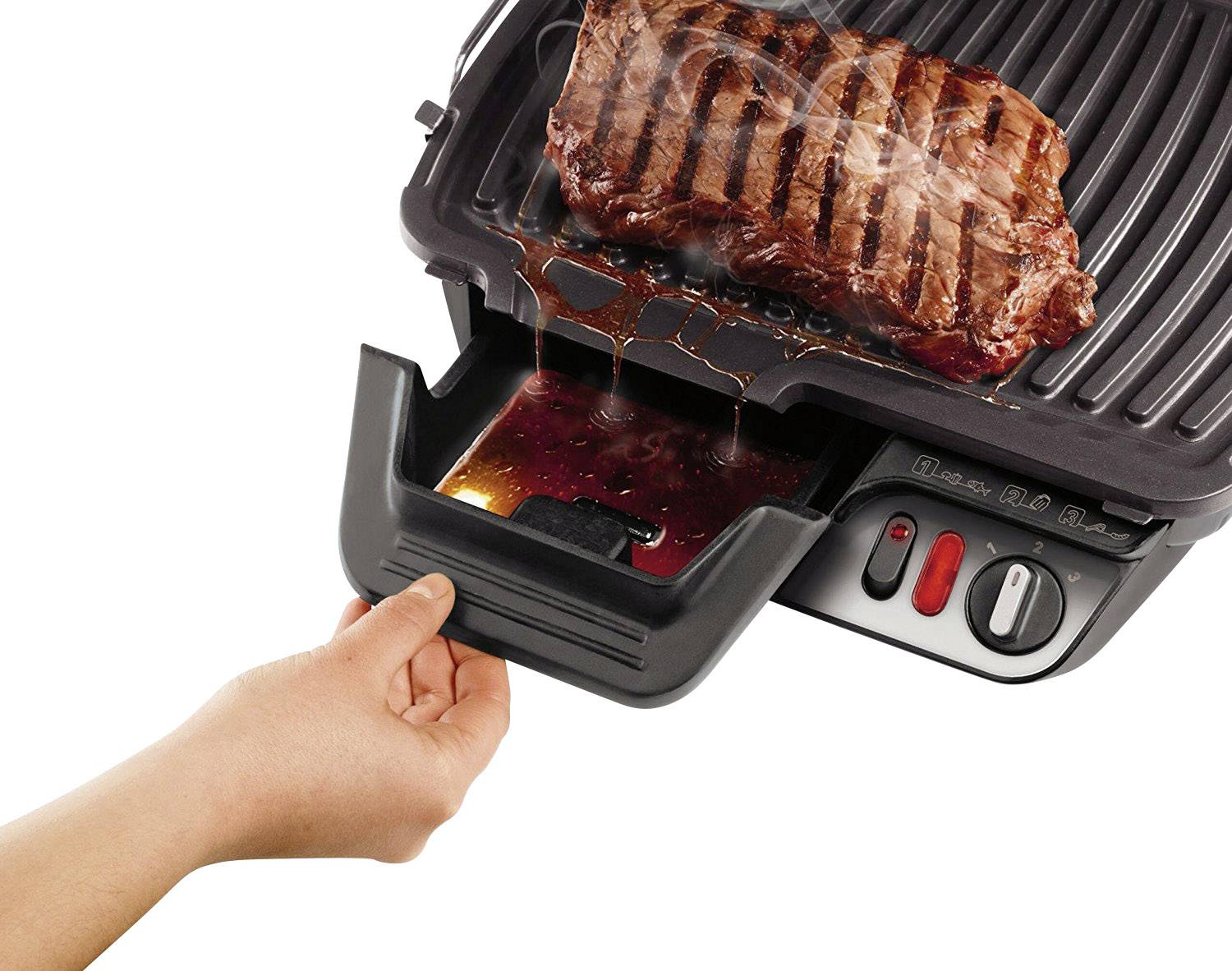 Tefal GC 3060 Tisch Kontaktgrill Grillfunktion, kabelgebunden, mit wechselbaren Platten Schwarz-5