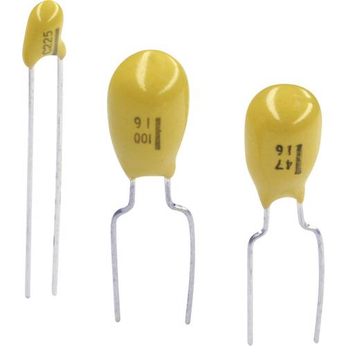 Thumbnail - TANCAP CA42-106M016AB Tantal-Kondensator THT 2.5 mm 10 µF 16 V 20 % (B x H) 4.8 mm x 14 mm 1 St.