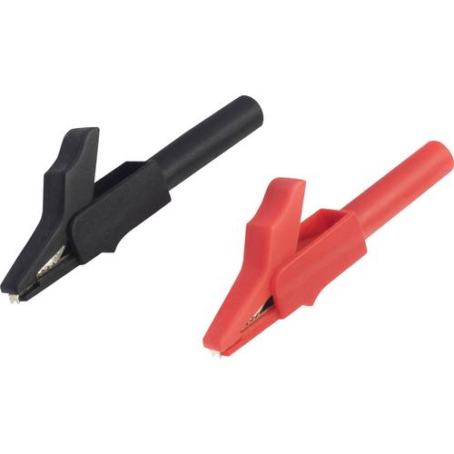 VOLTCRAFT MSK-102 Krokodilklemme Buchse 4 mm Schwarz, Rot