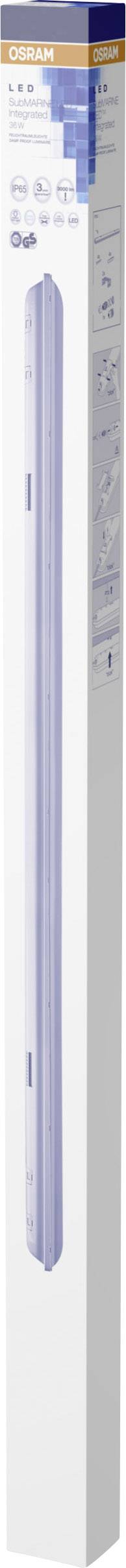 'Philips CorePro LEDtube.' Ein länglicher LED-Röhrenkarton mit Informationen über Lichtstrom, Energieverbrauch und Länge der Röhre.