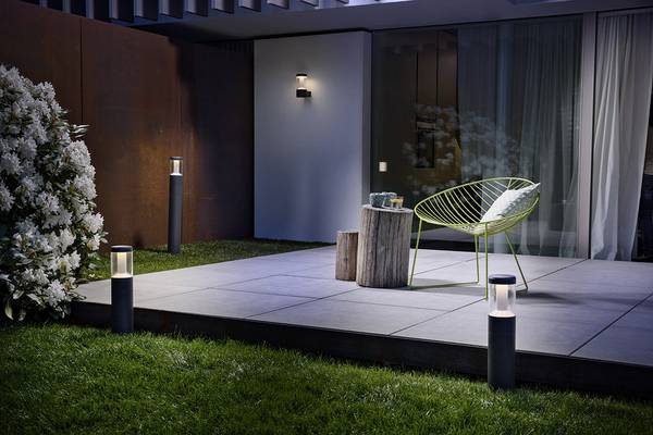 LEDVANCE 4058075205055 ENDURA® STYLE LANTERN MODERN L LED-Außenstandleuchte   LED ohne 12 W Dunkelgrau