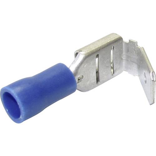 TRU COMPONENTS 1582973 Flachsteckhülse mit Abzweig Steckbreite: 6.30 mm Steckdicke: 0.80 mm 180 ° Teilisoliert Blau 1 St...