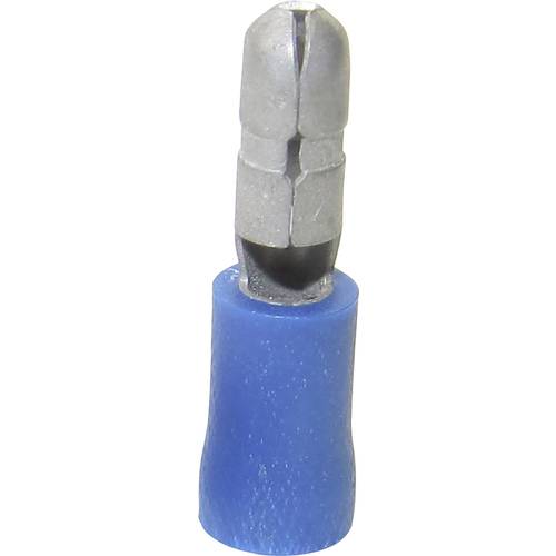 Thumbnail - TRU COMPONENTS 1583025 Rundstecker 1.50 mm² 2.50 mm² Stift-Ø: 5 mm Teilisoliert Blau 1 St.