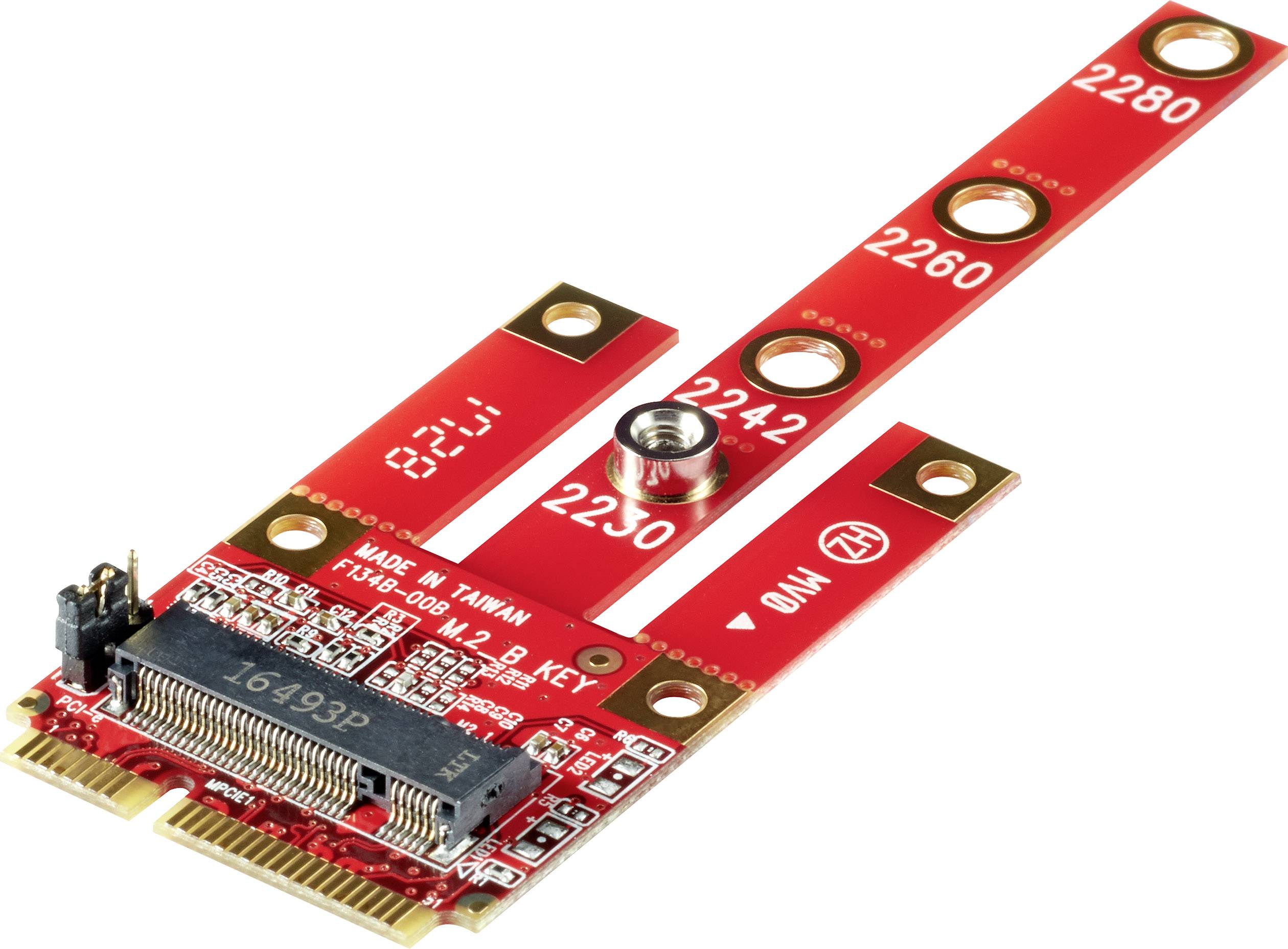 RENKFORCE RF-DT-134B Schnittstellen-Konverter [1x PCIe-Buchse 6pol. - 1x Mini-PCI-Express]