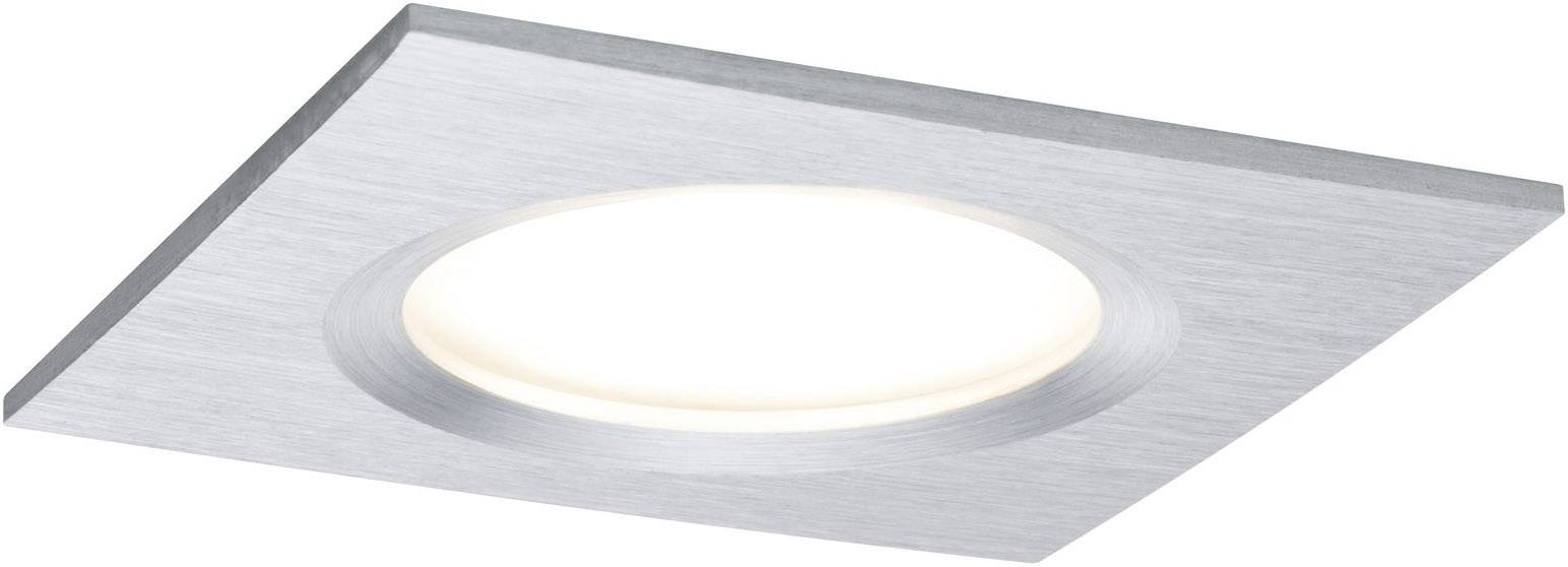 PAULMANN LED-Bad-Einbauleuchte 3er Set 20.4 W Warm-Weiß Paulmann 93895 Coin Slim Aluminium (gebürste