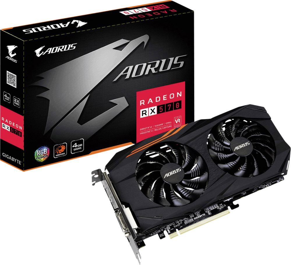 Gigabyte Grafikkarte AMD Radeon RX 570 Aorus 4 GB GDDR5RAM PCIe x16 HDMI™, DVI, DisplayPort kaufen