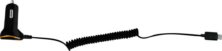 LogiLink USB Kfz Netzteil mit Micro-USB Kabel und USB-Port Belastbarkeit Strom max.=2.1 A 12 V, 24 V-4