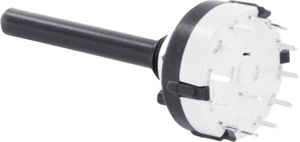 TRU COMPONENTS TC-DS2X6P TC-DS2X6P Drehschalter 0.35 A Schaltpositionen 6 5 x 30 ° 1 St.