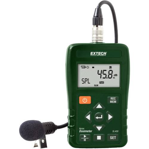Extech Schallpegel-Messgerät kalibriert (ISO) Datenlogger SL400 30 - 143 dB 20 Hz - 8 kHz USB