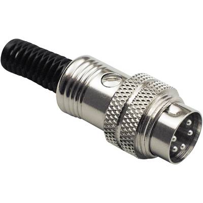 TRU COMPONENTS TC-2503078 DIN-Rundsteckverbinder Stecker, gerade Polzahl: 8 Silber 1 St.-0