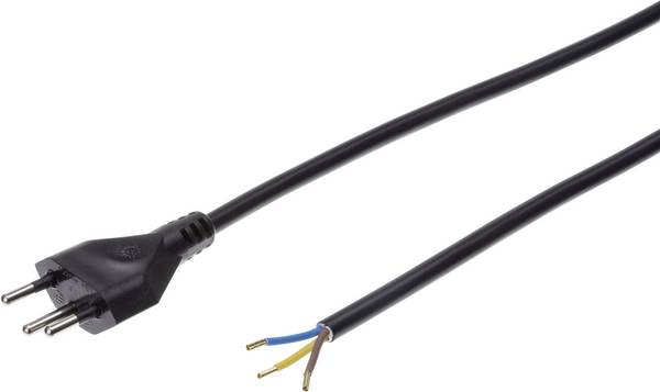 Max Hauri 114330 Strom Netzkabel  Schwarz 2.00 m