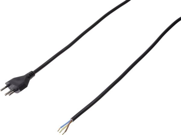 Max Hauri 114338 Strom Netzkabel  Schwarz 5.00 m