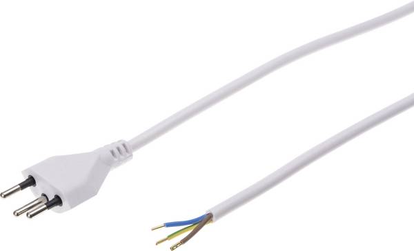 Max Hauri 114331 Strom Netzkabel  Weiß 2.00 m
