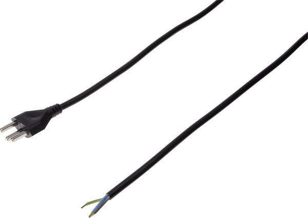 Max Hauri 114372 Strom Netzkabel  Schwarz 2.00 m