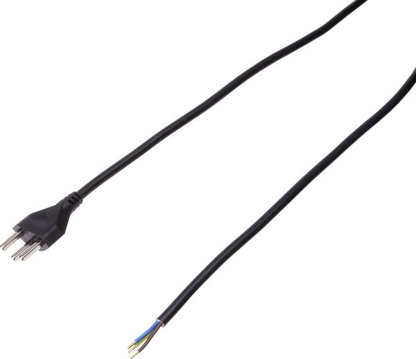Max Hauri 114374 Strom Netzkabel  Schwarz 3.00 m