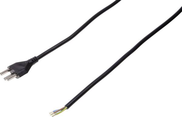 Strom Netzkabel Schwarz 5.00 m  Max Hauri 114376