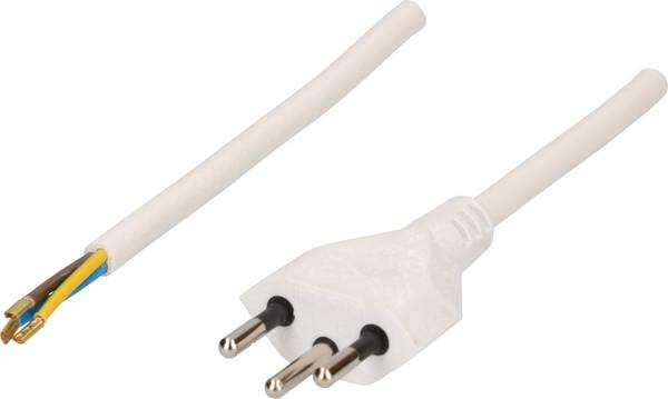 Max Hauri 114349 Strom Netzkabel  Weiß 5.00 m