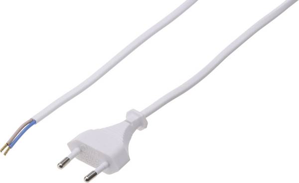 Strom Netzkabel Weiß 5.00 m  Max Hauri 114377