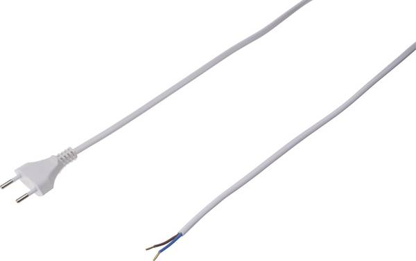Strom Netzkabel Weiß 2.00 m  Max Hauri 114312
