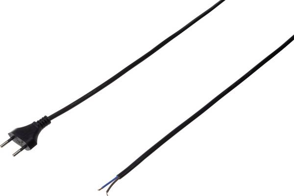 Max Hauri 114313 Strom Netzkabel  Schwarz 3.00 m