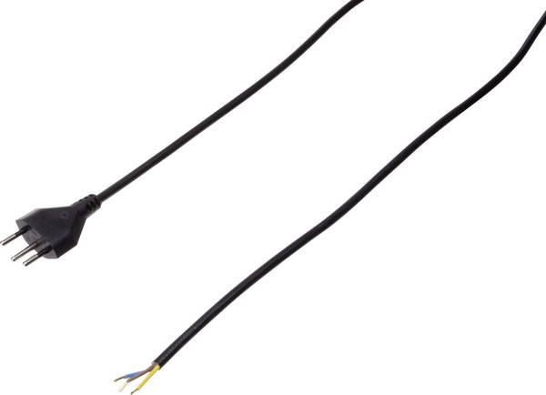 Strom Netzkabel Schwarz 3.00 m  Max Hauri 114327