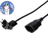 Max Hauri 129043 Strom Verlängerungskabel Schwarz 3.00 m H05VV-F 3G 1,0 mm²