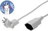 Max Hauri 129045 Strom Verlängerungskabel Weiß 5.00 m H05VV-F 3G 1,0 mm²