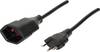 Max Hauri 129019 Strom Verlängerungskabel Schwarz 1.00 m H05VV-F 3G 1,0 mm²