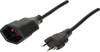 Max Hauri 129021 Strom Verlängerungskabel Schwarz 2.00 m H05VV-F 3G 1,0 mm²