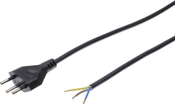 Max Hauri 114324 Strom Netzkabel  Schwarz 2.00 m
