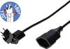 Max Hauri 129046 Strom Verlängerungskabel Schwarz 5.00 m H05VV-F 3G 1,0 mm²