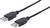 USB-Kabel mit zwei Standard-A-Steckern, schwarzes Kabel, geeignet für Datenübertragung und Verbindung zwischen Geräten.