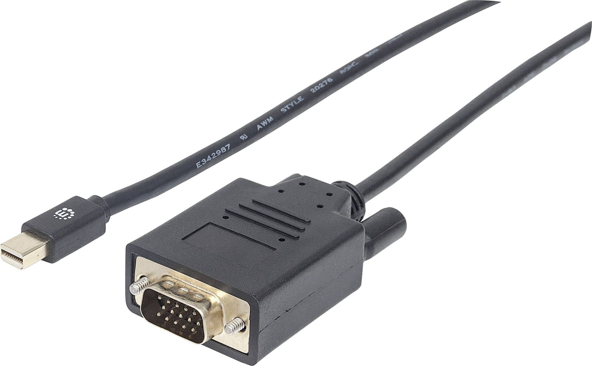 MANHATTAN Mini-DisplayPort 1.2a auf VGA-Kabel Mini-DisplayPort 1.2a-Stecker auf DVI-D 24+1-Stecker,