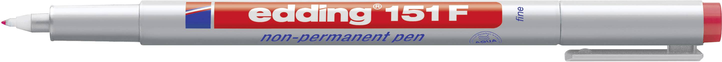 Edding Folienstift 151 F non-permanent pen 4-151002 Rot-0
