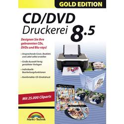 Image of Markt & Technik CD/DVD Druckerei 8.5 Gold Edition Vollversion, 1 Lizenz Windows Multimedia-Software,