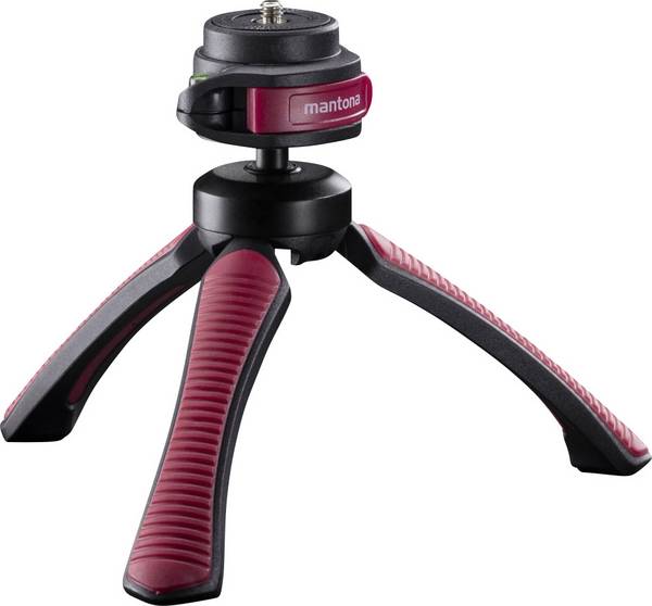 Mantona 21408, 3 Bein(e), Schwarz, Rot, 17 cm