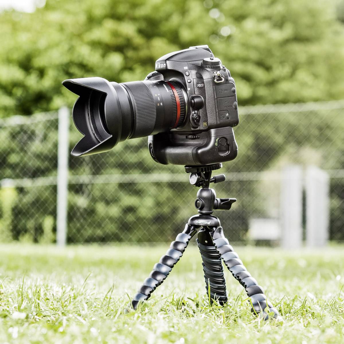 Mantona Armadillo Spezialstativ 1/4 Zoll Arbeitshöhe=12.5 - 28 cm Schwarz, Grau Für Smartphones und GoPro, Wasserwaage-8
