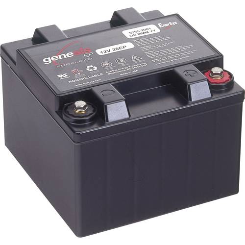 EnerSys Genesis 12EP26 G26EP 0765-2001 Bleiakku 12 V 26 Ah Blei-Vlies (AGM) (B x H x T) 167 x 126 x 176 mm M6-Schraubans...