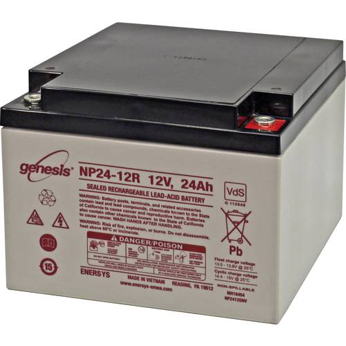 Thumbnail - EnerSys Genesis NP24-12 Bleiakku 12 V 24 Ah Blei-Vlies (AGM) (B x H x T) 166 x 125 x 175 mm M5-Schraubanschluss Wartungs...