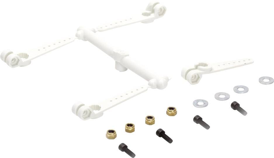 4 JR Servohebelkranz Anzahl Bohrungen Alu Servohebel Reely 27 mm Passend für