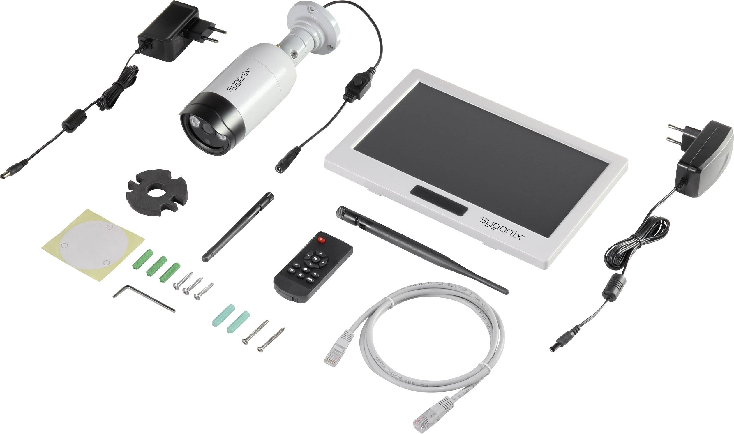 Sygonix 1594378 Funk-Überwachungskamera-Set mit 1 Kamera 2.4 GHz-5