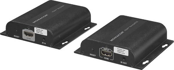 Monacor INS-100Z LAN (10/100 MBit/s), HDMI® Extender (Verlängerung) über Netzwerkkabel RJ45 100 m