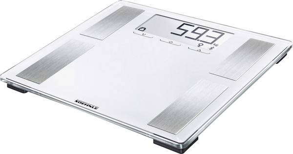 Soehnle Shape Sense Connect 100 Körperanalysewaage 63872 digital Wägebereich (max.)=180 kg Grau, Metall Mit Bluetooth