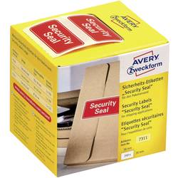 Image of Avery-Zweckform 7311 Etiketten Rolle 38 x 20 mm VOID-Folie Rot 200 St. Sicherheits-Etiketten